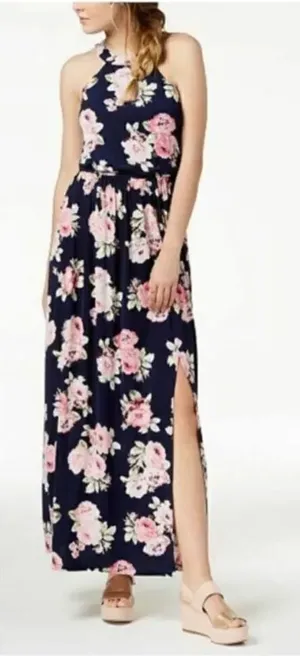 Womens Trixxi Stunning Floral High Neck Maxi Dress - Sz L thumbnail 1