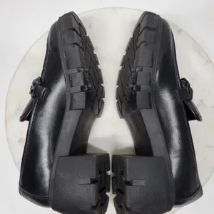 Madden Girl Hoxtonn Chunky Platform Loafer Womens 8 Black Chain Lug Sole‎ Grunge thumbnail 13