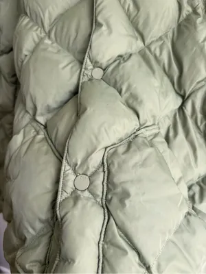 Light Olive Quilted Puffer Jacket TNA Green thumbnail 3
