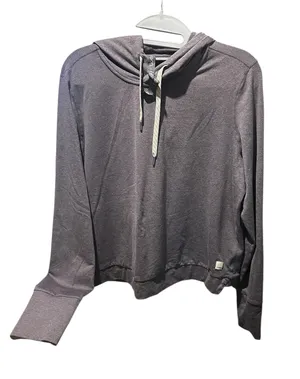 Heathered lavender Vuori halo cropped hoodie thumbnail 1