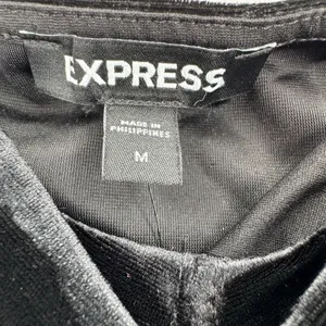 Express Black Velvet Ruched Puff Sleeve Top M NWT Square Neck Romantic Festival thumbnail 6