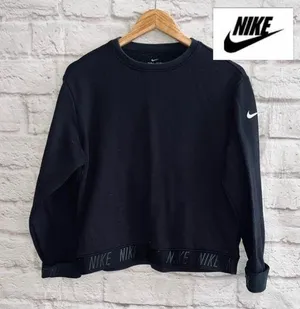 NIKE Cropped Crew Neck Sweatshirt sz M thumbnail 1