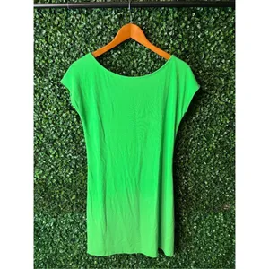 Free People Beach Rosalia Low Back Mini Green Dress Sz Large thumbnail 3