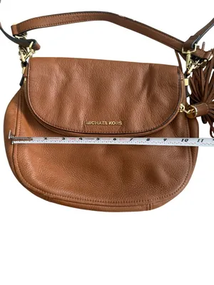 MICHAEL KORS Tan Pebble Leather Crossbody Two Way Bag thumbnail 12