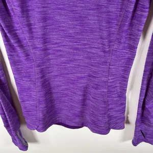 Lululemon 5 Mile Long‎ Sleeve Heathered Regal Plum Soft Cotton Thumbholes Size 4 thumbnail 4