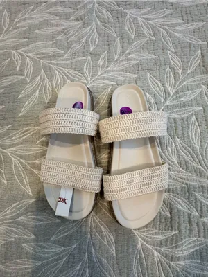 Nautica Women's Cream Woven Double-Strap Slide Sandals thumbnail 4