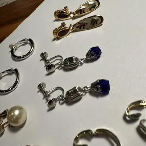 Lot of 5 Clip On Screw On Earrings Gold Tone or Silver Tone Mix thumbnail 3