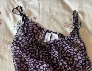 Mimi Chica Maroon Baby Doll Y2k Leapord Print Top thumbnail 5