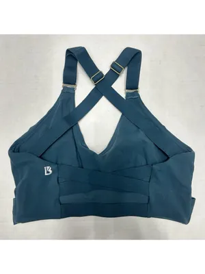 Buffbunny Collection Sports Bra Womens Size Large Teal Candy Wrap Athleisure thumbnail 3