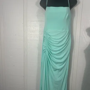 Katie May Los Angeles Mint Green Maxi Spaghetti Strap Dress Size Medium EUC thumbnail 3