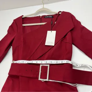 Lavish Alice Ruby Long‎ Sleeve Ponte Midi Dress Burgundy Womens US Size 6 NEW thumbnail 10