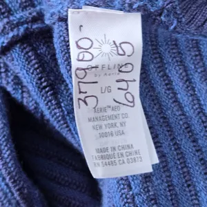 OFFLINE by Aerie Home Stretch Ribbed Sweater Quarter Zip Blue Pullover Sweater L thumbnail 5