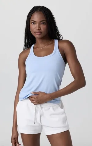 Vuori Lux Racerback Performance Tank Top Womens Medium Light Blue Butter Soft thumbnail 1