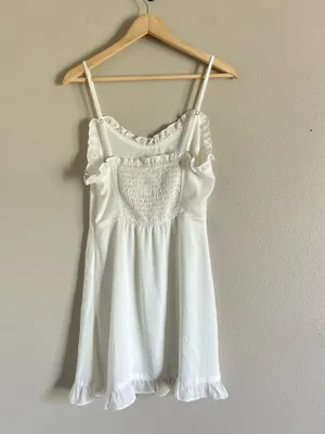 Superdown Charlee White Frill Cami Dress medium  thumbnail 4