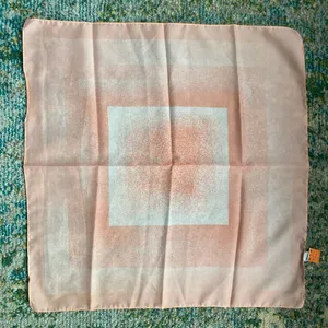 Vintage dead stock NWT Pink Italian made square head neck wrap scarf thumbnail 1