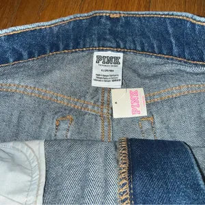 💜PINK Victoria's Secret Cutoff High-Rise Denim Shorts in Blue Wash thumbnail 2