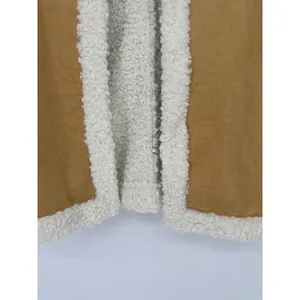 TUCKERNUCK Hyacinth House Tan Faux Suede‎ Shearling Crosby Vest M Boho Western thumbnail 4