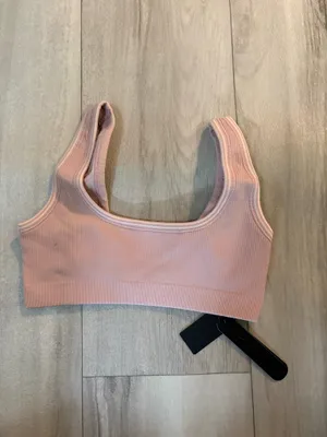 SKIMS x Nike ribbed seamless micro scoop bra Color Himalaya/ecru thumbnail 3