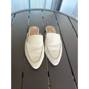 Madewell The Frances Skimmer Mules Leather Slides Beige Size 6 thumbnail 7