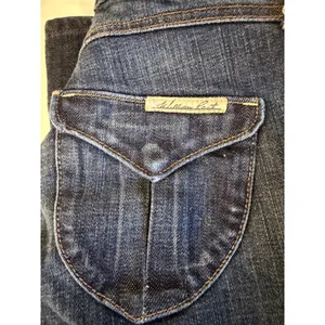 William‎ Rast Madison Vintage Trouser Jeans Dark Wash Flare Low Rise Size 27 USA thumbnail 9