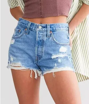New Levi's Size 27 Women's 501 Original Fit High Rise Shorts Oxnard Athens Jump thumbnail 1