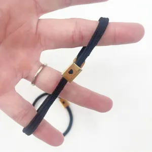 JUICY COUTURE Hair Ties Set of 2 Y2K 2000s Gold Black Logo Elastic Bands *FLAWS thumbnail 5