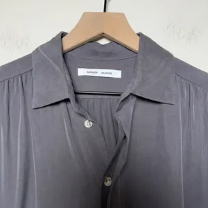 SAMSOE SAMSOE‎ Women Lizzy Shirt Dress Small Gray Drop Waist Long Puff Sleeve thumbnail 3