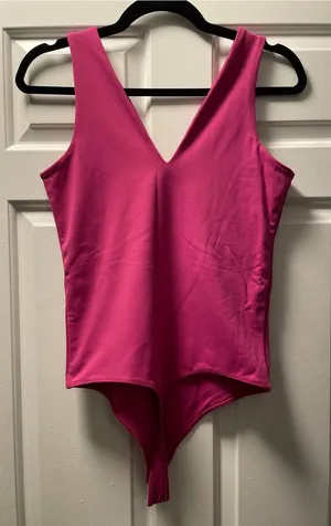 Abercrombie & Fitch Girls Bright Pink One-Piece Bodysuit thumbnail 1