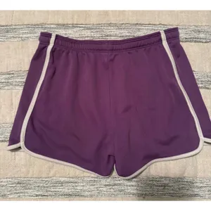 Under Armour Womens Purple Running Shorts White Trim Drawstring Size Small thumbnail 2