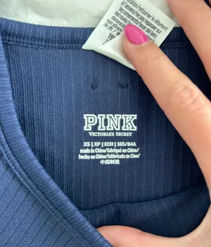 PINK Navy Blue Baby Tee thumbnail 2