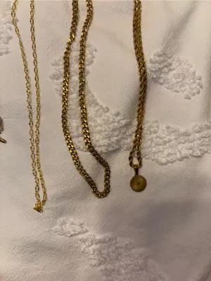 Gold Layered Pendant Necklace Set - Women Jewelry thumbnail 3