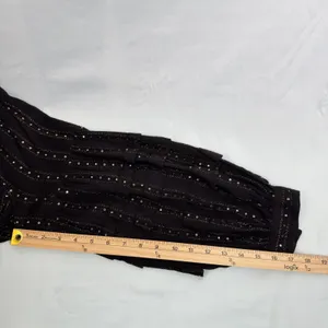 Anthropologie Size-M Womens Quinn Tunic Top Black with Gold‎ Metallic Sequins thumbnail 7