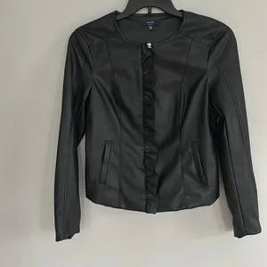 Kaari Blue Black Motorcycle Biker Style Jacket Womens Medium thumbnail 9