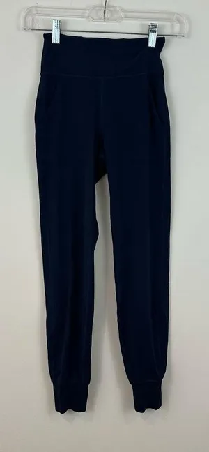 Lululemon Navy High Waisted Joggers Size 0 Women's thumbnail 1