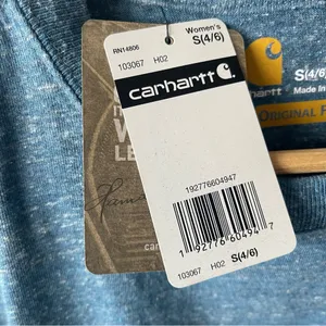 Carhartt Women’s Original Fit Basic Blue Crewneck T-Shirt Small (4/6) NWT thumbnail 6