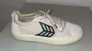CARIUBA CATIBA Pro Ivory Black Organic Canvas Leather Sneakers $118 EUC Wmn 8 thumbnail 1