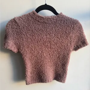 Skims‎ Cozy Knit Crop Mauve Top XXS/XS Turtleneck layered transitional chic thumbnail 2