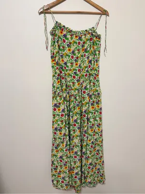 SWF Dynamic Floral Dress Size Medium Resurgence Shoulder Tie Maxi Revolve thumbnail 7
