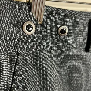 Vintage Arden‎ B Cropped Herringbone Gray Trousers Y2K Steampunk Size 4 EUC thumbnail 2