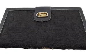 Celine Sulky Continental Flap Black Macadam Canvas Wallet thumbnail 1