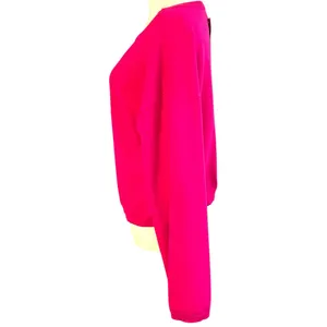 Juicy Couture Free Love NWT Crop Sweater Hot Pink Rhinestone Long Sleeve Barbie thumbnail 4