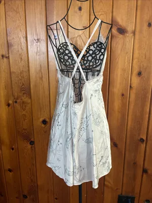 Light Blue Floral Lace-Trim Slip Dress Victoria’s Secret lounge wear large thumbnail 5