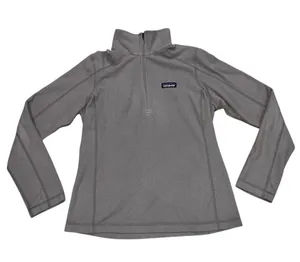 Patagonia Women’s Gray Micro D Quarter Zip Fleece Pullover size Medium thumbnail 2