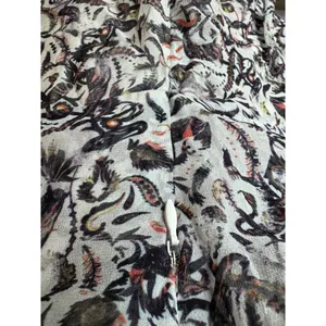 IRO Dress Women Small‎ Ivory Black Chiffon Floral Print Long Sleeve Mini thumbnail 10