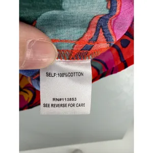 Sugarlips Womens Blouse Tropical Floral Ruffle Neck‎ Smocked Cuff Medium thumbnail 5