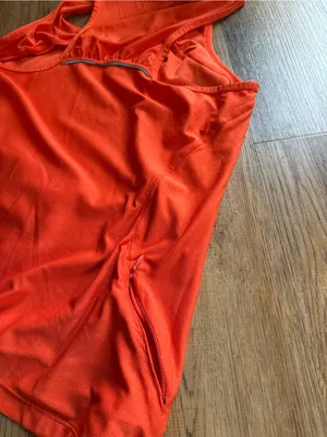 Athleta Bright Orange Scoop Neck Performance Tank thumbnail 5