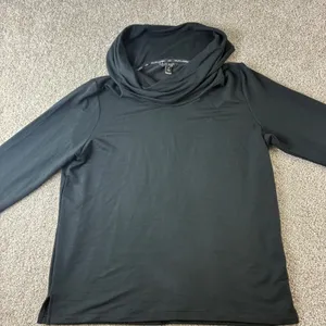 Lauren Ralph Lauren Black Cowl Neck Long Sleeve Pullover‎ Top Womens Medium thumbnail 1