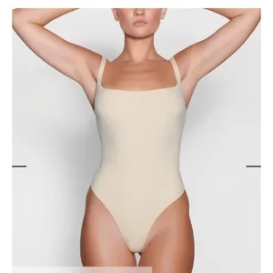 SKIMS Fits Everybody Square Neck Bodysuit in‎ Sand Size: M thumbnail 1