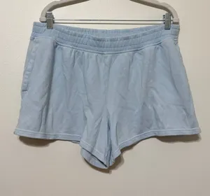 Aerie Blue Sweat Shorts Size Large Light Blue lounge thumbnail 1