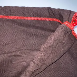Coach Dark Brown Drawstring Dust Bag with Red Trim and Drawstring 16” X 13.5” thumbnail 4